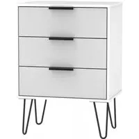 Hong Kong 3 Drawer Small Chest with Hairpin Legs - Grey