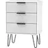 Hong Kong 3 Drawer Small Chest with Hairpin Legs - Grey