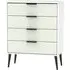 Hong Kong 4 Drawer Chest with Wooden Legs - Cashmere