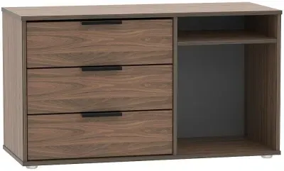 Hong Kong 95cm TV Unit with Glide Legs - Carini Walnut image