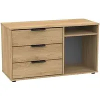 Hong Kong 95cm TV Unit with Glide Legs - Nebraska Oak