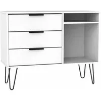 Hong Kong 95cm TV Unit with Hairpin Legs - White
