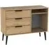 Hong Kong 95cm TV Unit with Wooden Legs - Oak