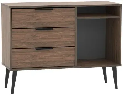 Hong Kong 95cm TV Unit with Wooden Legs - Walnut