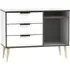 Hong Kong 95cm TV Unit with Wooden Legs - White