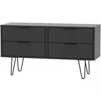 Hong Kong Bed Box with Hairpin Legs - Black