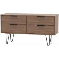 Hong Kong Bed Box with Hairpin Legs - Carini Walnut
