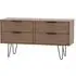 Hong Kong Bed Box with Hairpin Legs - Carini Walnut