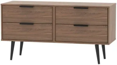 Hong Kong Bed Box with Wooden Legs - Carini Walnut