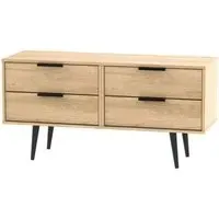 Hong Kong Bed Box with Wooden Legs - Nebraska Oak