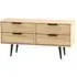 Hong Kong Bed Box with Wooden Legs - Nebraska Oak