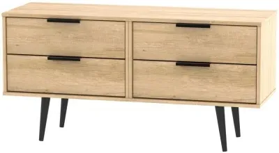 Hong Kong Bed Box with Wooden Legs - Nebraska Oak