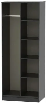Hong Kong Open Shelf Wardrobe - Black image