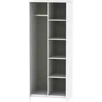 Hong Kong Open Shelf Wardrobe - White