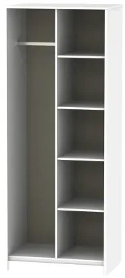 Hong Kong Open Shelf Wardrobe - White