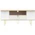 Jigsaw 65cm TV Unit with Hairpin Legs - White, Oak Effect