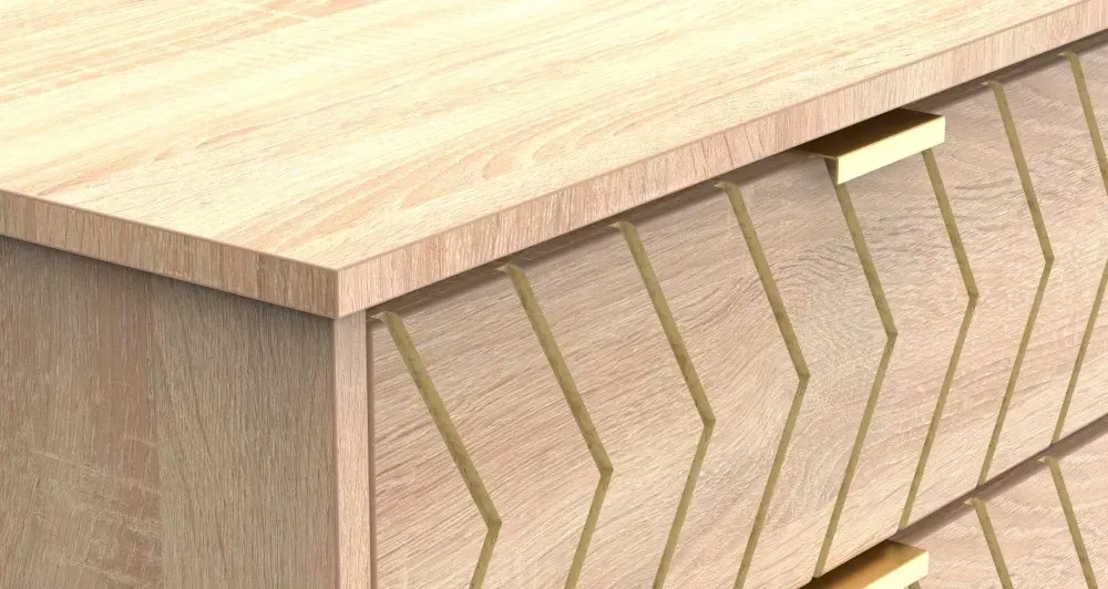 Jigsaw 95cm TV Unit with Hairpin Legs - Oak Effect