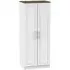 Kent 2 Door Wardrobe - White Ash, Oak