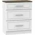 Kent 3 Drawer Deep Chest - White, Oak