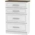 Kent 4 Drawer Deep Chest - White, Oak