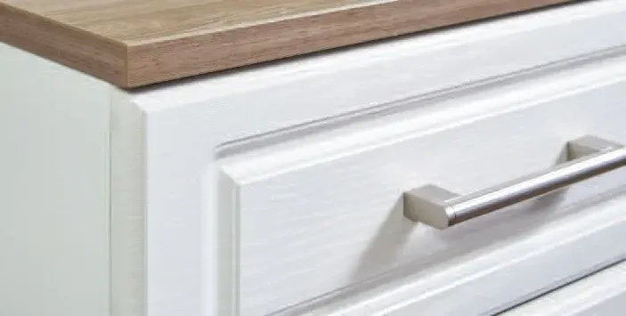 Kent 6 Drawer Midi Chest - White, Oak