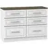 Kent 6 Drawer Midi Chest - White, Oak