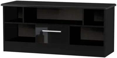 Knightsbridge 110cm TV Unit with Drawer - Black