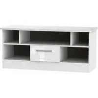 Knightsbridge 110cm TV Unit with Drawer - White