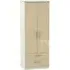 Knightsbridge 2 Door 2 Drawer Tall Wardrobe - Mushroom, Cashmere