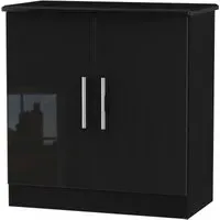 Knightsbridge 2 Door Hall Cabinet - Black