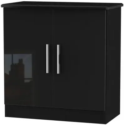 Knightsbridge 2 Door Hall Cabinet - Black image