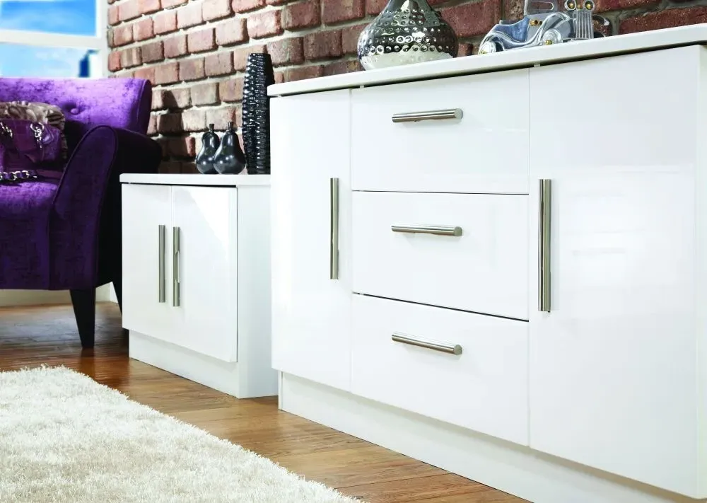 Knightsbridge 2 Door Hall Cabinet - White