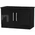 Knightsbridge 2 Door Low Cabinet - Black Gloss