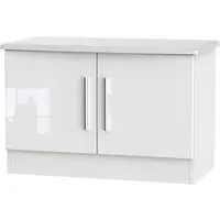 Knightsbridge 2 Door Low Cabinet - White Gloss