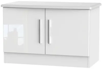Knightsbridge 2 Door Low Cabinet - White Gloss