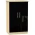 Knightsbridge 2 Door Midi Wardrobe - Black, Oak