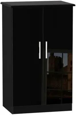 Knightsbridge 2 Door Midi Wardrobe - Black image