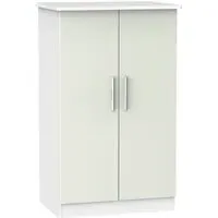 Knightsbridge 2 Door Midi Wardrobe - Cashmere, White