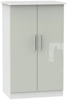 Knightsbridge 2 Door Midi Wardrobe - Cashmere, White