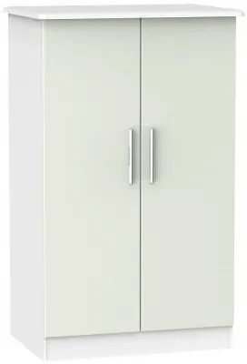 Knightsbridge 2 Door Midi Wardrobe - Cashmere, White