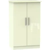 Knightsbridge 2 Door Midi Wardrobe - Cream