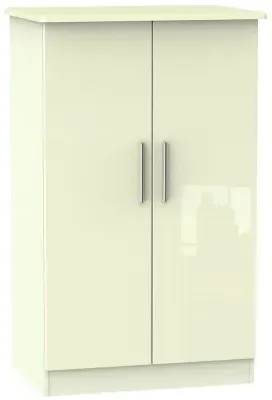 Knightsbridge 2 Door Midi Wardrobe - Cream