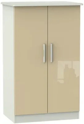 Knightsbridge 2-Door Midi Wardrobe - Mushroom, Cashmere