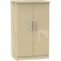 Knightsbridge 2-Door Midi Wardrobe - Mushroom, Oak