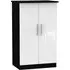 Knightsbridge 2 Door Midi Wardrobe - White, Black