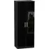 Knightsbridge 2 Door Tall Wardrobe - Black