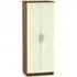 Knightsbridge 2 Door Tall Wardrobe - Cream, Walnut