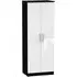 Knightsbridge 2 Door Tall Wardrobe - White, Black