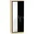 Knightsbridge 2 Door Tall Wardrobe with Mirror - Black, Oak