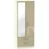 Knightsbridge 2 Door Tall Wardrobe with Mirror - Mushroom, Cream